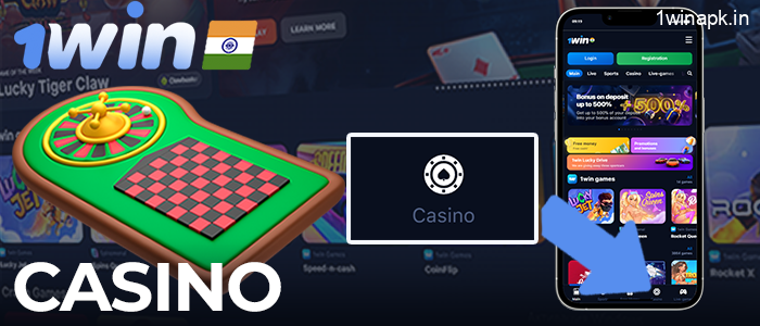 Casino on the 1Win app